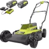 Flash Sale 🎉 Lawn Mowers RYOBI 18 In. 40-Volt 2-in-1 Lithium-Ion Cordless Battery Walk Behind Push Mower With Two 4.0 Ah Batteries And Charger Included ✨