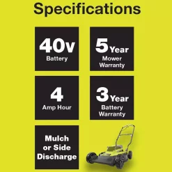 Flash Sale 🎉 Lawn Mowers RYOBI 18 In. 40-Volt 2-in-1 Lithium-Ion Cordless Battery Walk Behind Push Mower With Two 4.0 Ah Batteries And Charger Included ✨ -Outdoors Sales unnamed file 1182