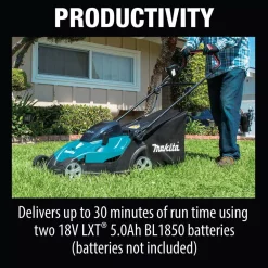 Best deal 😍 Lawn Mowers Makita 17 In. 5.0 Ah 18-Volt X2 (36-Volt) LXT Lithium-Ion Cordless Walk Behind Push Lawn Mower Kit 🔔 -Outdoors Sales unnamed file 1370