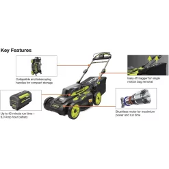 Discount 👏 Lawn Mowers RYOBI 20 In. 40-Volt 6.0 Ah Lithium-Ion Battery Brushless Cordless Walk Behind Self-Propelled Lawn Mower With Charger Included 🤩 -Outdoors Sales unnamed file 1388