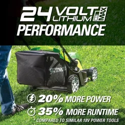 Buy 🤩 Lawn Mowers Greenworks 17 In. 48-Volt (2 X 24V) Battery Cordless Walk Behind Push Lawn Mower W/ 4.0 Ah Batteries & Dual Port Charger MO48B2210 😀 -Outdoors Sales unnamed file 1425