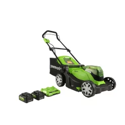 Buy 🤩 Lawn Mowers Greenworks 17 In. 48-Volt (2 X 24V) Battery Cordless Walk Behind Push Lawn Mower W/ 4.0 Ah Batteries & Dual Port Charger MO48B2210 😀 -Outdoors Sales unnamed file 1426