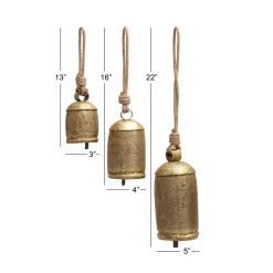 Outlet π― Outdoor Decor LITTON LANE Gold Brass Iron Bells With Rope Hangers (Set Of 3) π― 10 Outlet π― Outdoor Decor LITTON LANE Gold Brass Iron Bells With Rope Hangers (Set Of 3) π― -Outdoors Sales unnamed file 145