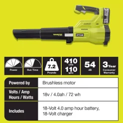 Wholesale ✨ Leaf Blowers RYOBI 110 MPH 410 CFM 18-Volt ONE+ Brushless Lithium-Ion Cordless Variable-Speed Jet Fan 4Ah Battery Blower & Charger Included ⌛ -Outdoors Sales unnamed file 1773