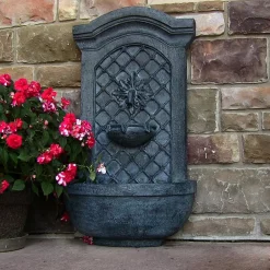 Buy 🌟 Outdoor Decor Sunnydaze Decor Rosette Resin Lead Solar Outdoor Wall Fountain ✨ -Outdoors Sales unnamed file 251