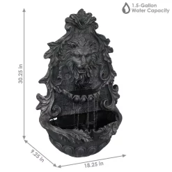 New 🧨 Outdoor Decor Sunnydaze Decor 30 In. Stoic Courage Lion Head Solar Wall Fountain – Battery Backup 🧨 -Outdoors Sales unnamed file 254