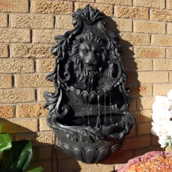 New 🧨 Outdoor Decor Sunnydaze Decor 30 In. Stoic Courage Lion Head Solar Wall Fountain – Battery Backup 🧨 -Outdoors Sales unnamed file 259