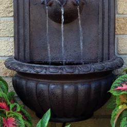 New 🛒 Outdoor Decor Sunnydaze Decor Florence Iron Electric Powered Wall Fountain 🎁 -Outdoors Sales unnamed file 301