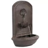 Brand new 👍 Outdoor Decor Sunnydaze Decor Seaside Iron Solar Powered Wall Fountain With Battery Backup 👍