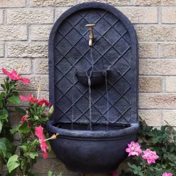 Promo 🥰 Outdoor Decor Sunnydaze Decor Messina Resin Lead Solar Outdoor Wall Fountain With Battery Backup ✔️ -Outdoors Sales unnamed file 349