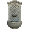 Top 10 😍 Outdoor Decor Sunnydaze Decor Rosette Resin French Limestone Solar-On-Demand Outdoor Wall Fountain ❤️