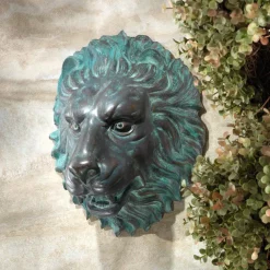 Promo 😉 Outdoor Decor Design Toscano 13 In. H Florentine Lion Head Bronze Wall Fountain 🥰 -Outdoors Sales unnamed file 58
