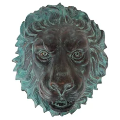 Promo 😉 Outdoor Decor Design Toscano 13 In. H Florentine Lion Head Bronze Wall Fountain 🥰 -Outdoors Sales unnamed file 61