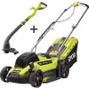Cheapest 😀 Lawn Mowers RYOBI 13 In. ONE+ 18-Volt Lithium-Ion Battery Walk Behind Push Lawn Mower & String Trimmer – 4.0 Ah Battery/Charger Included 😀