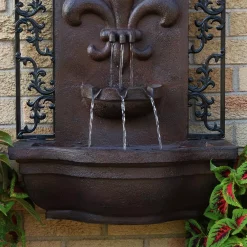 Best Pirce 💯 Outdoor Decor Sunnydaze Decor French Lily Electric Powered Outdoor Wall Fountain In Iron 🛒 -Outdoors Sales unnamed file 84