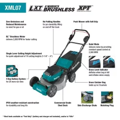 Cheap ⌛ Lawn Mowers Makita 21 In. 18-Volt X2 (36-Volt) LXT Lithium-Ion Cordless Walk Behind Push Lawn Mower Kit With 4 Batteries (5.0 Ah) ⭐ -Outdoors Sales unnamed file 861