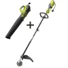 Discount 🔥 Trimmers RYOBI 18 In. 10 Amp Electric Corded String Trimmer And 8 Amp Jet Fan Blower Kit 👍