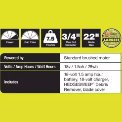 Deals ❤️ Trimmers RYOBI ONE+ Lithium+ 22 In. 18-Volt Lithium-Ion Cordless Hedge Trimmer – 1.5 Ah Battery And Charger Included 👏 -Outdoors Sales unnamed file 1204