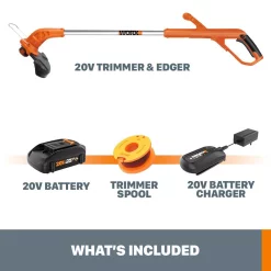 Discount 🤩 Trimmers Worx POWER SHARE 20-Volt 10 In. Lithium-Ion Electric Cordless Grass Trimmer/Edger ✨ -Outdoors Sales unnamed file 1385