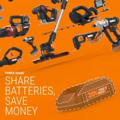 New 😀 Trimmers Worx POWER SHARE 20-Volt 12-in Cordless Grass Trimmer/Edger, Wheeled Edging, Command Feed (Bare Tool) 🧨 -Outdoors Sales unnamed file 1459