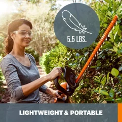 Outlet ⌛ Trimmers Worx POWER SHARE 20-Volt Li-Ion 22 In. Electric Cordless Hedge Trimmer, 3/4 In. Cutting Capacity (Tool-Only) 🎁 -Outdoors Sales unnamed file 2145