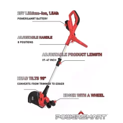 Best reviews of ❤️ Trimmers PowerSmart 20-Volt Lithium-Ion Cordless Handheld String Trimmer 1.5 Ah Battery And Charger Included 💯 -Outdoors Sales unnamed file 2369