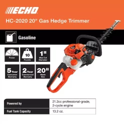 Promo β Trimmers ECHO 20 In. 21.2 Cc Gas 2-Stroke Cycle Hedge Trimmer π 19 Promo β Trimmers ECHO 20 In. 21.2 Cc Gas 2-Stroke Cycle Hedge Trimmer π -Outdoors Sales unnamed file 2445