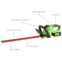 Best reviews of 🌟 Trimmers Greenworks 22 In. 24-Volt Battery Cordless Hedge Trimmer, Battery Not Included HT24B04 😍 -Outdoors Sales unnamed file 2983