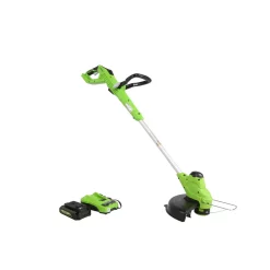 Deals ❤️ Trimmers Greenworks 11 In. 24-Volt Battery Cordless TORQDRIVE String Trimmer With 2.0 Ah USB Battery And Charger Included ST24B214 😍 -Outdoors Sales unnamed file 3255