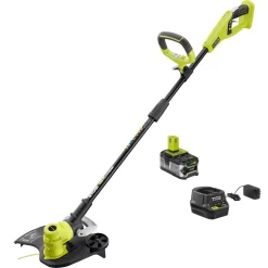New 👏 Trimmers RYOBI ONE+ 18-Volt Lithium-Ion Cordless String Trimmer/Edger – 4.0 Ah Battery And Charger Included 🤩