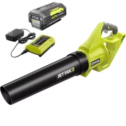 Buy β¨ Leaf Blowers RYOBI Reconditioned 110 MPH 500 CFM 40-Volt Lithium-Ion Cordless Variable-Speed Jet Fan Leaf Blower, 4.0Ah Battery And Charger π―