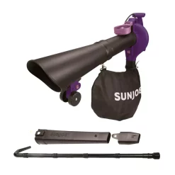 Discount 🔥 Leaf Blowers Sun Joe 250 MPH 440 CFM 14 Amp Electric Handheld Blower/Vacuum/Mulcher With Gutter Attachment, Purple ❤️