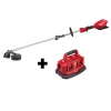 Budget 🔔 Trimmers Milwaukee M18 FUEL 18-Volt Lithium-Ion Cordless Brushless String Trimmer With Attachment Capability With M18 6-Port BatteryCharger 🤩