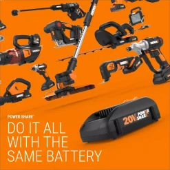 Budget 🧨 Leaf Blowers Worx POWER SHARE 20-Volt 120 MPH 80 CFM Cordless Battery Leaf Blower / Sweeper (2Ah Battery, Charger & Accessories Included) 🎁 -Outdoors Sales unnamed file 85