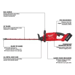 Promo 😀 Trimmers Milwaukee M18 FUEL 24 In. 18-Volt Lithium-Ion Brushless Cordless Hedge Trimmer Kit With 8.0 Ah Battery And Rapid Charger 💯 -Outdoors Sales unnamed file 861